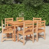 vidaXL 7-dijelni vrtni blagovaonski set od masivne tikovine | shoptok.hr