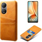 INORCO Ovitek za telefon z zaščito pred padci za vivo Y100 5G, dvojne reže za kartice, PU usnjen ovitek za osebni računalnik, (22036252) Cene