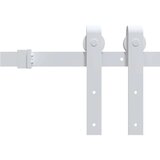  Drsna vrata s kompletom vodil 80x210 cm trdna borovina, (20804524) | Shoptok.si