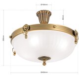 Orion DL 7-523/43 - Plafonski luster ROCCA 4xE27/60W/230V prečnika 43 cm bronza/bela | Eponuda.com