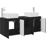  Set ormarića za kupaonicu 3 kom. Crna 49,5 x 41 x 63 cm | shoptok.hr