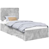  Okvir za krevet s uzglavljem Betonski sivi 75 x 190 cm | shoptok.hr