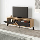 Marckeric Crna/u prirodnoj boji TV komoda u dekoru hrasta 140x51 cm Vae – | shoptok.hr