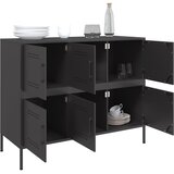  Komoda crna 100,5 x 39 x 79 cm čelik | Eponuda.com