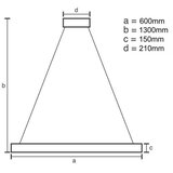  led prigušiva lampa na sajli LED/40W/230V 3000-6500K zlatna + daljinski upravljač | Eponuda.com