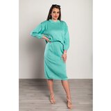 Fenzy Pleteni Dugi Komplet Majice I Suknje, Tirkizna | shoptok.hr