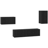 vidaXL Komplet TV omaric s polico Drugo 4 pcs Črni hrast 30.5 x 30 x 60 cm | Shoptok.si