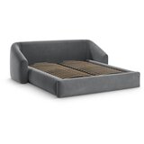 Cosmopolitan Design Siva oblazinjena zakonska postelja s prostorom za shranjevanje z letvenim dnom 180x200 cm Campi – | Shoptok.si