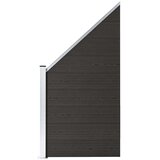 PANEL za ogradu WPC 95 x (105 - 180) cm crni | Eponuda.com