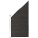 za ogradu WPC 95 x (105 - 180) cm crni