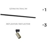 Zuma line 3552 - Spot svetlo za šinski sistem TUBE 3xGU10/35W/230V crna/zlatna | Eponuda.com