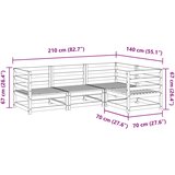  4-dijelni set vrtnih sofa od masivne duglazije i jelovine | shoptok.hr