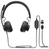 Logitech Slušalice sa mikrofonom Zone Wired MSFT Teams USB black MICROSOFT CERTIFIED, USB-C, USB-A adapter included, 981-000870 Cijene