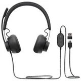 Slušalice sa mikrofonom Zone Wired MSFT Teams USB black MICROSOFT CERTIFIED, USB-C, USB-A adapter included, 981-000870