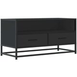 vidaXL TV omarica črna 80x34,5x40 cm inženirski les in kovina | Shoptok.si