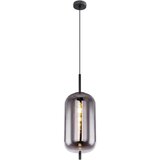  viseča svetilka blacky 1XE27 črna / dimljeno steklo | Shoptok.si