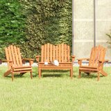  4-dijelna vrtna garnitura Adirondack od masivnog drva bagrema | shoptok.hr
