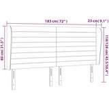  Uzglavlje s ušima plavo 183x23x118/128 cm od tkanine | shoptok.hr