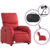 Električni masažni naslonjač od umjetne kože crveni | shoptok.hr