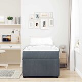  Krevetna konstrukcija Tamno siva 90 x 190 cm tkanina | shoptok.hr