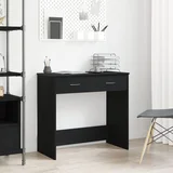 vidaXL Miza Črn hrast MDF 80 x 40 x 75 cm, srednje velika miza