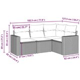  4-dijelni set vrtnih sofa s jastucima svijetlosivi poliratan | shoptok.hr