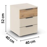 Premium Living Nočna Omarica Ellmau, Barva Šampanjca, Barva Hrasta | Shoptok.si
