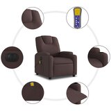  Električni masažni naslonjač od tkanine tamnosmeđi | shoptok.hr