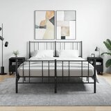 vidaXL Nočna omarica 2 kosa črna 40x35x47,5 cm inženirski les Cene