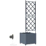  Vrtna saksija 2 pcs Svijetlo siva 40 x 40 x 142 cm Plastika | shoptok.hr