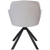 XXXL Naslanjač Silvi, Bež, Žamet, Vrtljiv | Shoptok.si