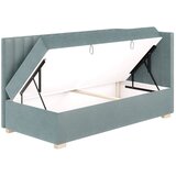 Ghado Plavi kutni dječji krevet s prostorom za odlaganje s madracem 90x200 cm Snugi - | shoptok.hr
