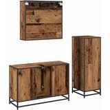  Set namještaja za kupaonicu 3 kom. Staro drvo Konstruirano drvo | shoptok.hr