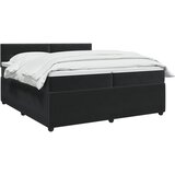  Boxspring krevet s madracem Crna 200 x 200 cm Baršun | shoptok.hr