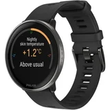 Polar ignite 3 titanium silicone band black