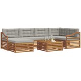  Set vanjskih sofa 7 kom. Prirodna i svijetlo siva | shoptok.hr
