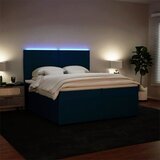  s oprugama i madracem plavi 200x200 cm baršunasti | shoptok.hr