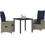 Komplet za jedilnico v vrtu 3 pcs Siva poli ratan, (5000045528) | Shoptok.si