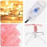  Umjetno vitko božićno drvce 180 cm 300 LED lampica Topla bijela - 180 cm s LED svjetlima | shoptok.hr