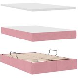  LED krevet za pohranu s madracem Ružičasta 120 x 200 cm Baršun | shoptok.hr