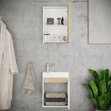 MID.YOU KOPALNICA ZA GOSTE bela, medeni hrast | Shoptok.si