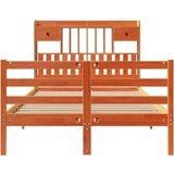  Knjižna postelja brez vzmetnice vošč. rjava 135x190 cm borovina, (21653572) | Shoptok.si