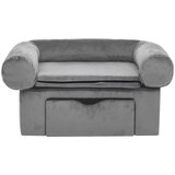 vidaXL Sofa za pse s ladicom siva 75 x 50 x 38 cm plišana | shoptok.hr