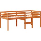  Visoki krevet s krovom voštano smeđi 80x200 cm masivna borovina | shoptok.hr