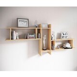 MID.YOU Set Stenskih Regalov Sirola Maxi, Barva Hrasta, 3-Delni | Shoptok.si