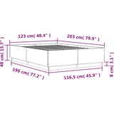  Okvir kreveta siva boja betona 120x200 cm od konstruiranog drva | Eponuda.com