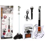  Komplet električne kitare z mikrofonom na baterije bela | Shoptok.si