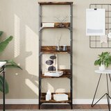 vidaXL Knjižna polica dimljen hrast 50x33x153 cm inženirski les | Shoptok.si
