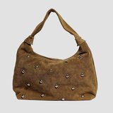 Nunoo Ročne torbice Bolsos Mujer Modèle Alma Rivet Suede Kostanjeva Cene