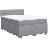  Krevet box spring s madracem svjetlosivi 140x200 cm od tkanine | shoptok.hr